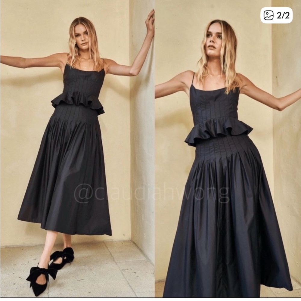 Hunter Bell poplin hooper skirt size 8 color black onyx